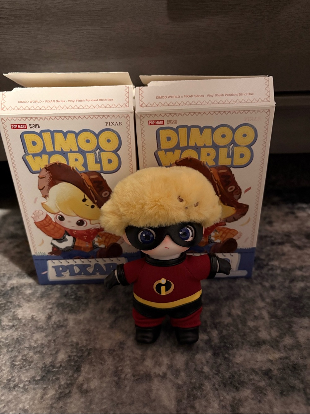 Dimoo World Pixar Red Incredibles Plush-Figure with Yellow Hat